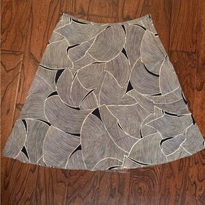 Elegant Black and White Patterned Skirt